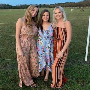 Pink floral jumpsuit jumper romper